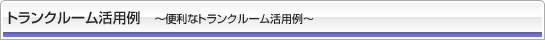 トランクルーム活用例